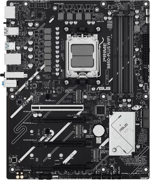 Placa de baza ASUS PRIME B850-PLUS WIFI AMD B850, AM5, Dual DDR5 8000+MHz, PCIe 5.0 x16 slot, HDMI/DisplayPort, USB Type-C, SATA&PCIe RAID, M.2 PCIe 5.0 x4 Socket, 2xM.2 PCIe 4.0 x4, Wi-Fi 6E&BT5.4, 2.5Gb Ethernet, Aura 32921 DOXYTERRA.md foto