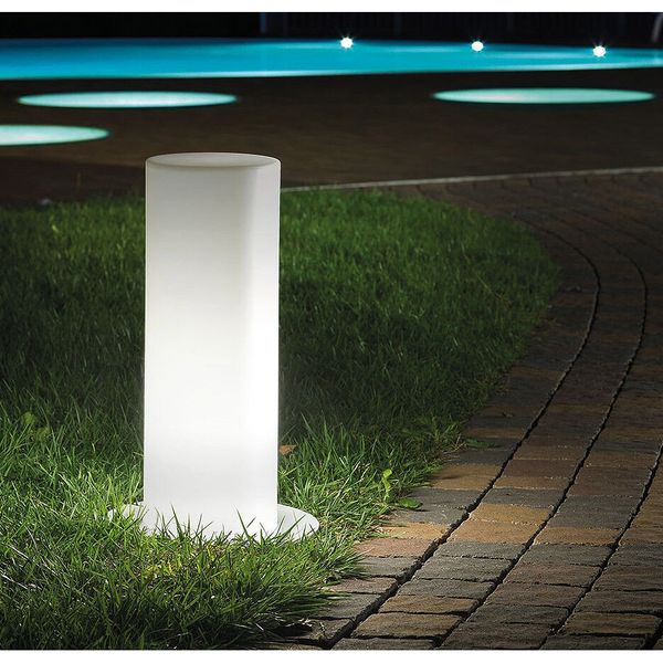 Lampa stalp de podea de exterior LYXO VERTIGO column H. 55 cm with Led light outdoor - wire - plastic base LA310-LOR055-019 included LED E27 10W 6500K (Lampa de podea de exterior cu bază din plastic - cu fir) 30117 foto