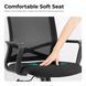 Scaun de birou ergonomic LumiVida Ergonomic Office Chair LV-CH05-11, Black, Breathable Mesh Back, Pneumatic Seat-Height Adjustment,  Adjustable Tilt Back, Nylon Base, 50mm PU Caster, 100mm Class 3 Gas Lift, Weight Capacity 150 Kg 33411 foto 4 DOXYTERRA.md