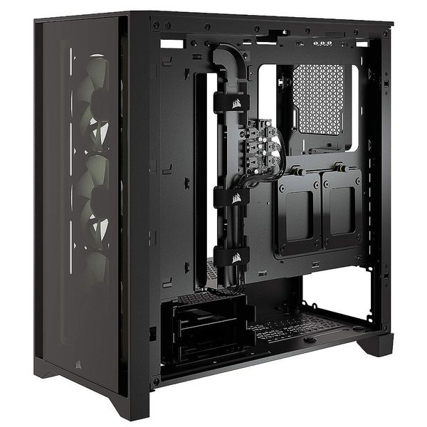 Корпус Case Middletower Corsair iCUE 4000X RGB Tempered Glass Mid-Tower ATX Case Black no PSU, Gaming, USB 3.1 Type-C, USB 3.0, Audio-out, 3x120mm AirGuide RGB Fans, CC-9011204-WW (carcasa/корпус) 31168 фото