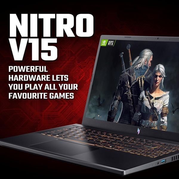 Laptop Acer 15.6 Nitro V 15 AI ANV15-42 Obsidian Black, AMD Ryzen 7 7445HS, 16Gb, 512Gb, GeForce RTX 4050 6Gb, 15.6 FHD (1920x1080) 165Hz Non-glare, HDMI, Gbit Ethernet, 802.11ax, USB4, USB-A, HD Web, Linux, Illum Keyb, NH.U31EU.00A 246852 DOXYTERRA.md foto