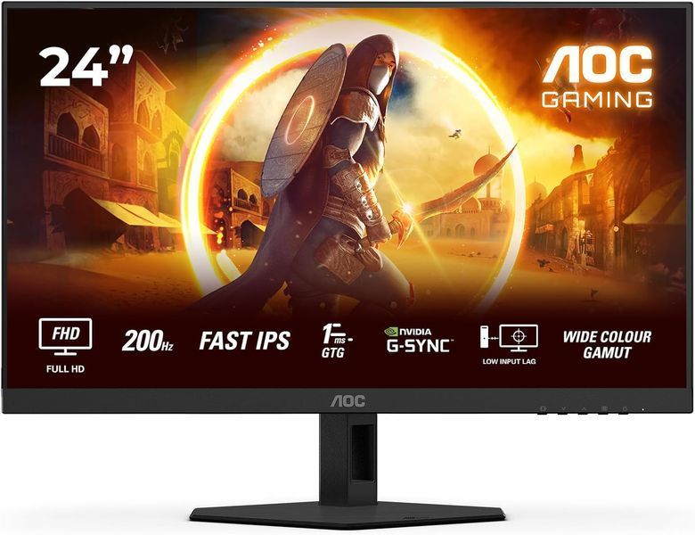 Monitor 23.8 AOC 24G4HRE Black, IPS, 1920x1080, 200Hz, AdaptiveSync+G-Sync, 0.5msMPRT, 300cd, HDR10, HDMI+DP, Speakers 246387 DOXYTERRA.md фото