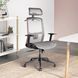 Scaun de birou ergonomic LumiVida Ergonomic Office Chair LV-CH05-18, Black, Headrest, Elastic Breathable Mesh Seat and Back, Pneumatic Seat-Height Adjustment,  Nylon Base, PU Hooded Caster, 100mm Class 4 Gas Lift, Weight Capacity 150 Kg 33421 foto 4 DOXYTERRA.md