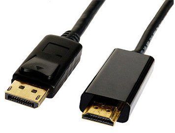 Cable DP-HDMI - 3m - Brackton DPH-SKB-0300.B, 3 m, DisplayPort 20 pin to HDMI 19 pin m/m, digital interface cable, bulk packing 26637 DOXYTERRA.md фото