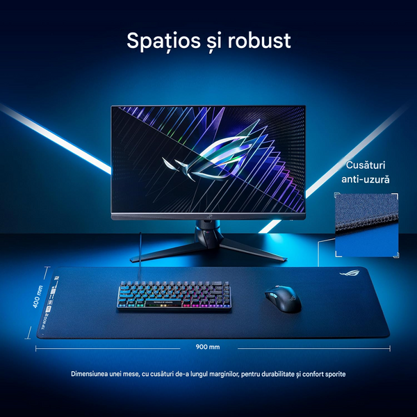 Gaming Mouse Pad Asus ROG Hone Ace XXL Black, 900 x 400 x 3mm, Hybrid cloth surface, Ultimate anti-slip base, Protective nano coating, 90MP03G0-BPUA00 215158 DOXYTERRA.md foto