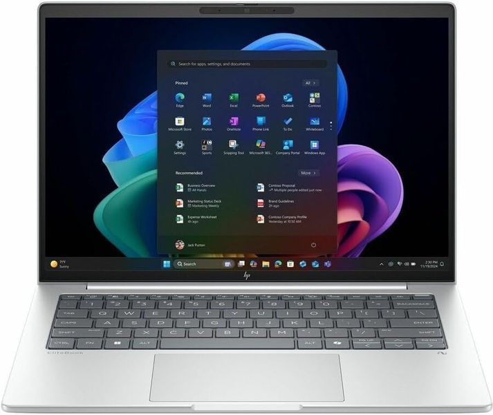 Laptop HP 16.0 EliteBook 8 G1i 16 Glacier Silver, Intel Core Ultra 5 226V, 16Gb, 512Gb, Intel Arc Graph, 16.0 IPS FHD (1920x1200) AG, HDMI, 802.11be, TB4, USB-C, USB-A, IR 5MP Web, FP, FreeDOS,  Illum Keyb, D85C0ET#UUQ 261622 DOXYTERRA.md фото