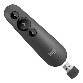 Презентер Logitech R500s Graphite Laser Presentation Remote 2.4 GHz wireless, Up to 20-meter range, Battery indicator, Red laser pointer, Bluetooth & 2.4GHz wireless connection, 910-005843 31624 фото