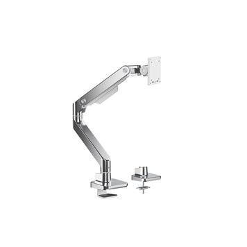 Brateck LDT81-C012 Gas Spring Monitor Arm, Polished Aluminium for 1 monitor, Clamp/Grommet, 17"-49", Tilt Range +50° ~ -20°; Swivel Range +90° ~ -90°; Screeen Rotation 360°, VESA: 75x75, 100x100, Arm Extend: 482mm, Weight Capacity per screen up to 20 Kg 32028 foto