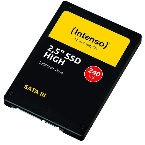 Внутрений высокоскоростной накопитель 240GB SSD 2.5" Intenso High (3813440), 7mm, Read 520MB/s, Write 480MB/s, SATA III 6.0 Gbps (solid state drive intern SSD/Внутрений высокоскоростной накопитель SSD) 29225 фото