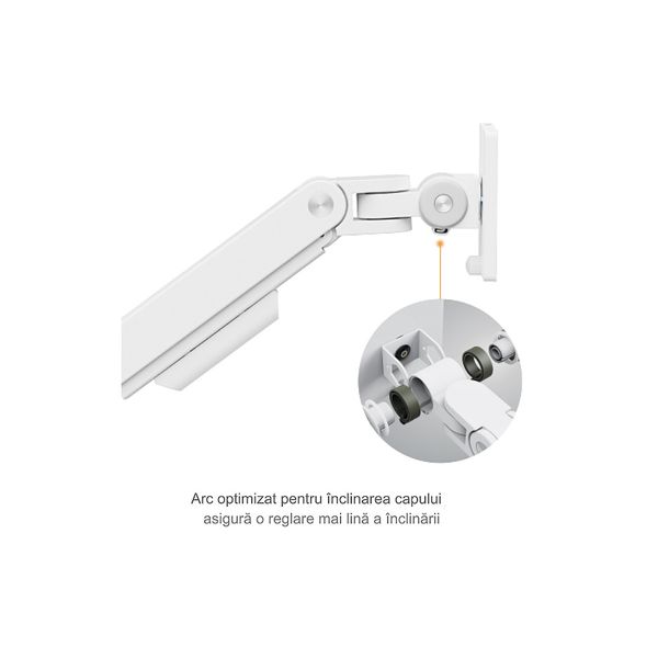 Brateck LDT81-C012 Gas Spring Monitor Arm, Polished Aluminium for 1 monitor, Clamp/Grommet, 17"-49", Tilt Range +50° ~ -20°; Swivel Range +90° ~ -90°; Screeen Rotation 360°, VESA: 75x75, 100x100, Arm Extend: 482mm, Weight Capacity per screen up to 20 Kg 32028 фото