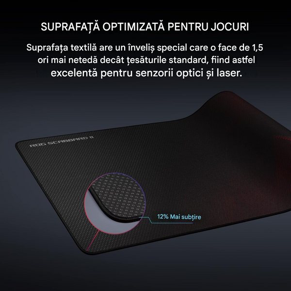 Gaming Mouse Pad ASUS ROG Scabbard II, 360 x 260 x 3mm, Military grade protective nano coating, 90MP02H0-BPUA00 141984 DOXYTERRA.md foto