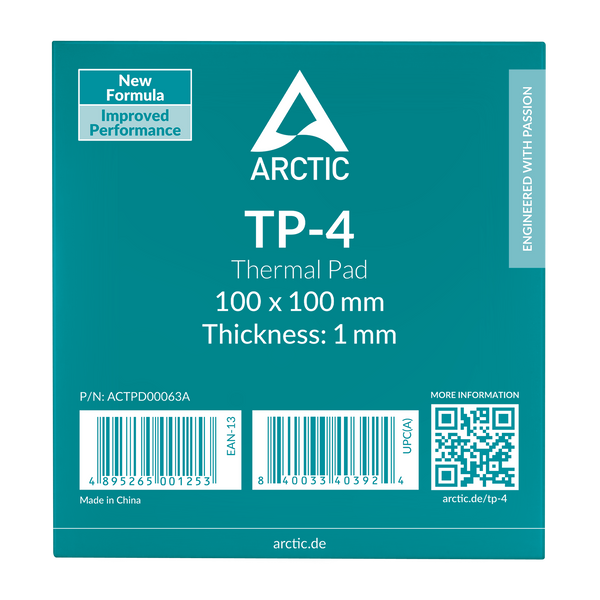 Pad Termic Arctic Premium Performance Thermal Pad TP-4 Grey, 100x100mmx1mm, Continuous Use Temperature -40-150&deg;C, 3.4 g/cmі, ACTPD00063A 33540 DOXYTERRA.md foto