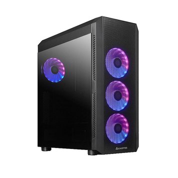 Case ATX Miditower Chieftec Gaming Scorpion 4 GL-04B-OP Black no PSU, 2x USB 3.2 Gen I, 1x USB 2.0, Audio-out, 4x 120mm A-RGB Rainbow LED fan, Front mesh design, Tempered glass side panel, RGB Control HUB (carcasa/корпус) 30385 фото