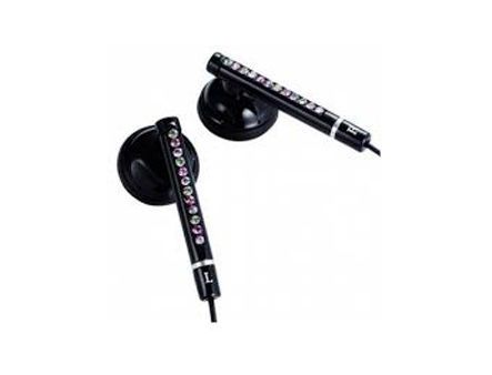 E11012 ELECOM WAND "Gem Drops" Jewel Type Stereo Headphones - (Black, Morganite pink), 20 Hz to 20 kHz, 32 Ohm, 104 dB/1 mW (mini casti/мини наушники) 12159 фото