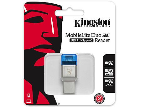 Kingston FCR-ML3C MobileLite Duo 3C Card Reader, USB 3.0, USB Type-A and USB Type-C 24832 фото