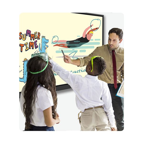 Ecran Interactiv 75 Interactive Display Horion 75K6A, UHD 4K 3840x2160, 400cd/m2, 1200:1, 40-point infrared touch,  CPU Quad Core, Android 11.0, 4GB DDR4, 32GB Memory, 15Wx2, WiFi, Bluetooth, 2 Pens + Wall-mount Bracket, 2xHDMI, DP, 2xLAN, 2xUSB, USB C 32089 foto