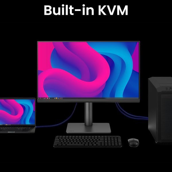 Monitor 27 BenQ PD2706QN, Black, IPS, 2560x1440 WQHD, 100Hz, 5ms, 350cd, CR1000:1, HDR10, HDMI+DP+USB+TypeC, Speakers, Pivot 235624 DOXYTERRA.md фото