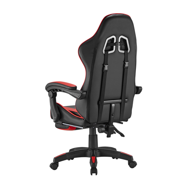 Scaun de gaming LumiVida Gaming Chair with Headrest & Lumbar Support LV-CH06-12-04, Black/Red, PVC Leather, Linkage Armrest, 320mm Nylon Plastic Base, 50mm Nylon Caster, 100mm Class 2 Gas Lift, Footrest, Weight Capacity 120 Kg (Scaun de gaming cu tetieră  33424 DOXYTERRA.md foto