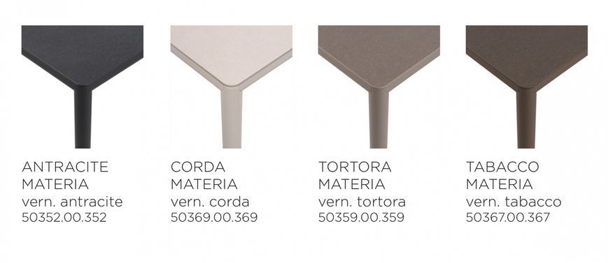 Masa Nardi PIAVE 140x80 corda materia vern. corda 50369.00.369 (Masa laminata HPL cu baza aluminiu pentru gradina exterior terasa balcon) 33059 DOXYTERRA.md foto
