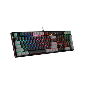 Игровая клавиатура Gaming Keyboard Bloody B808N, Mechanical, Optical Tackile SW, Fn keys, Aluminum, Spill-resistant, Neon Backlight, 1.8m, USB, EN/RU, Black/Grey (tastatura/клавиатура) 31429 фото