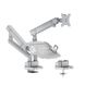 Brateck LDT84-C024ML Mechanical Spring Monitor Arm with Laptop Tray, Clamp/Grommet, 17"-35", Tilt Range +45° ~ -45°; Swivel Range +90° ~ -90°; Screeen Rotation 360°, VESA: 75x75, 100x100, Arm Extend: 467mm, Weight Capacity per screen up to 12 Kg 32035 foto 1