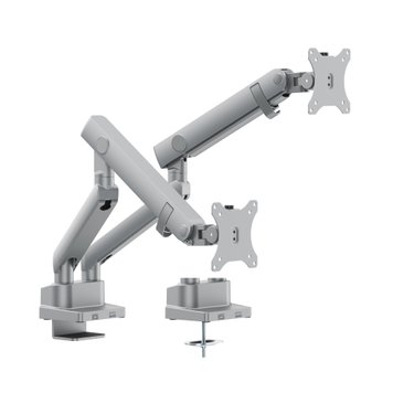 Brateck LDT84-C024 Dual Screen Mechanical Spring Monitor Arm for 2 monitors, Clamp/Grommet, 17"-35", Tilt Range +45° ~ -45°; Swivel Range +90° ~ -90°; Screeen Rotation 360°, VESA: 75x75, 100x100, Arm Extend: 467mm, Weight Capacity per screen up to 12 Kg 32036 foto