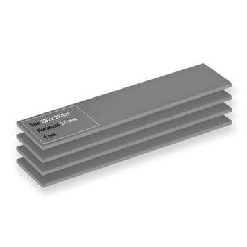 Pad Termic Arctic Premium Performance Thermal Pad TP-4 Grey 4 Pack, 120x20mmx1mm, Continuous Use Temperature -40-150&deg;C, 3.4 g/cmі, ACTPD00066A 33543 DOXYTERRA.md foto