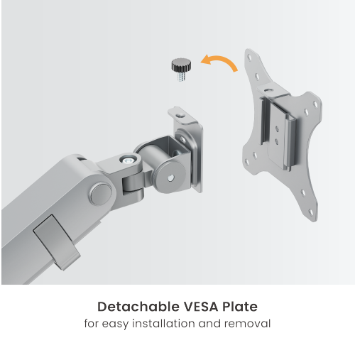 Brateck LDT84-C024 Dual Screen Mechanical Spring Monitor Arm for 2 monitors, Clamp/Grommet, 17"-35", Tilt Range +45° ~ -45°; Swivel Range +90° ~ -90°; Screeen Rotation 360°, VESA: 75x75, 100x100, Arm Extend: 467mm, Weight Capacity per screen up to 12 Kg 32036 foto