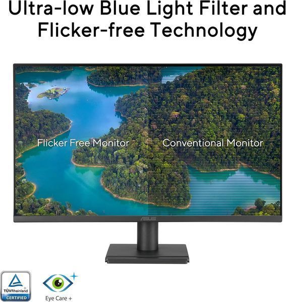 Монитор 27 ASUS VA279HG IPS Ultra-slim Frameless Monitor WIDE 16:9, 120Hz, 0.311, 1ms, Contrast 1500:1, H:30-140kHz, V:48-120Hz, 1920x1080 Full HD, HDMI 1.4/D-Sub 33345 DOXYTERRA.md фото