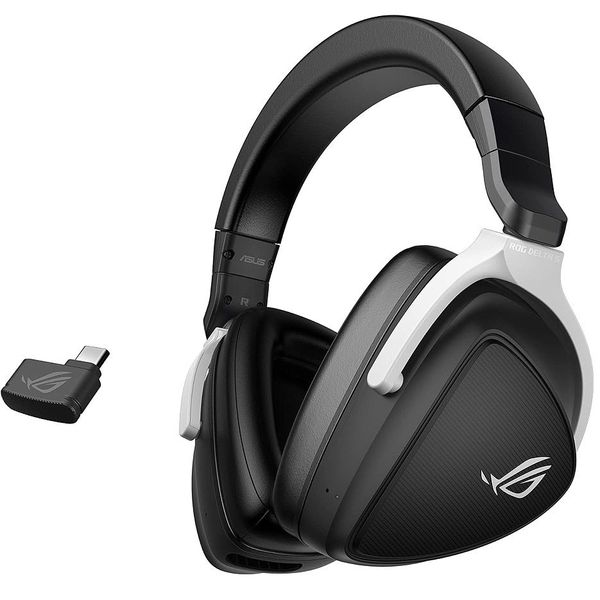 Casti gaming ASUS Gaming Headset ROG Delta S Wireless, 2.4GHz&Bluetooth, USB-C, AI noise-canceling mic, Headphones 20 ~ 20000 Hz, Mic 100 ~ 10000 Hz, Virtual 7.1, Microphone Sensitivity 37dB BFR 31346 foto