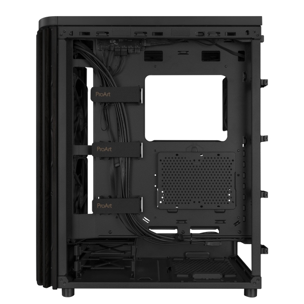 Компьютерный корпус Case ATX ASUS ProArt PA401 Wood Edition - Tempered Glass Panel Black no PSU, Tempered Glass Side, 2x160 mm Fans Front, 1x120 mm Fan Rear, 2xUSB 3.2 Gen1, USB 3.2 Gen2 Type C, Audio-out&Mic 32616 DOXYTERRA.md фото