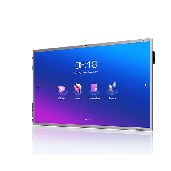 Ecran Interactiv 75 Interactive Display Horion 75M6APro, UHD 4K 3840x2160, 400cd/m2, 1200:1, 45-point infrared touch,  CPU 8-Core, Android 13, 8GB DDR4 + 128GB, 60W Audio, WiFi6, BT, 48MB Camera, 2 Pens + Bracket, 2xHDMI, DP, 2xLAN, 2xUSB, Type-C  32091 foto