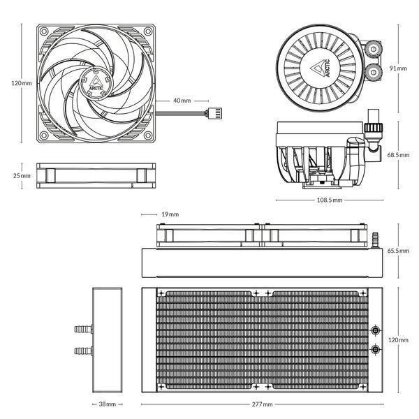 Водяное охлаждение Arctic Liquid Freezer III 240 Multi Compatible All-In-One CPU Water Cooler, Intel 1851/1700/1200,115X,2011 AMD AM5, AM4, VRM Fan: 400&ndash;2500rpm, Pump: 800&ndash;2800rpm, 2x120mm Fan 200&ndash;1800rpm, Airflow 56.30 cfm/95.65 m3/h, Fluid 32161 DOXYTERRA.md фото