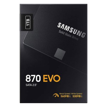 Внутрений высокоскоростной накопитель 1TB SSD 2.5 Samsung 870 EVO MZ-77E1T0B/EU, Read 560MB/s, Write 530MB/s, SATA III 6.0Gbps (solid state drive intern SSD/Внутрений высокоскоростной накопитель SSD) 30255 фото