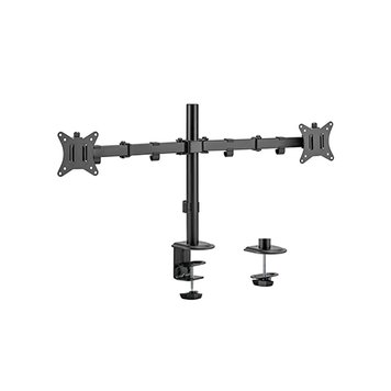 Крепление мониторов Brateck LDT66-C024 Dual Monitors Steel Articulating Monitor Mount, for 2 monitors, Clamp-on, 17"-32", Tilt Range +45° ~ -45°; Swivel Range +90° ~ -90°; Screeen Rotation 360°, VESA: 75x75, 100x100, Arm Extend: 376mm, Weight Capacity per 30912 фото