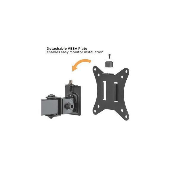 Крепление мониторов Brateck LDT66-C024 Dual Monitors Steel Articulating Monitor Mount, for 2 monitors, Clamp-on, 17"-32", Tilt Range +45&deg; ~ -45&deg;; Swivel Range +90&deg; ~ -90&deg;; Screeen Rotation 360&deg;, VESA: 75x75, 100x100, Arm Extend: 376mm  30912 DOXYTERRA.md фото