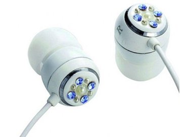 E11005 ELECOM ORB "Gem Drops" Jewel Type Stereo Headphones - (White, Aquamarine blue), 20 Hz to 20 kHz, 32 Ohm, 115 dB/1 mW (mini casti/мини наушники) 12152 фото