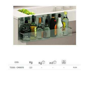 Suport pentru sticle din plexiglas LYXO Plexiglass bottle holder TS301-CM0070 25785 foto