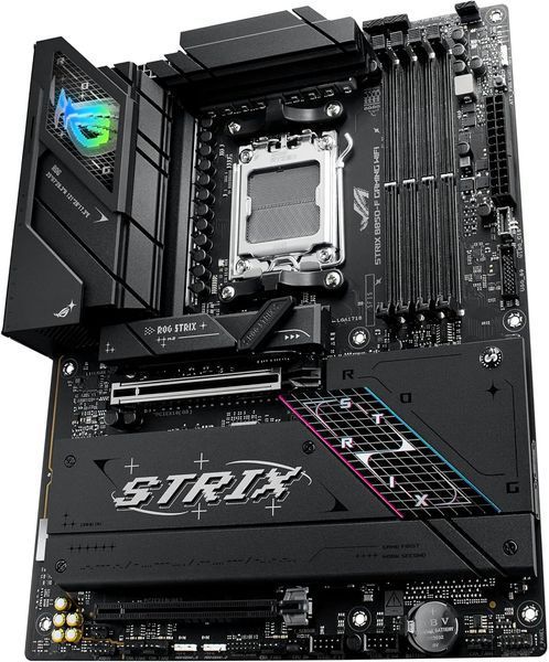 Placa de baza ASUS ROG STRIX B850-F GAMING WIFI AMD B850, AM5, Dual DDR5 8000+MHz, 2xPCIe 5.0 x16 slot, HDMI/DisplayPort, USB Type-C, SATA&PCIe RAID, 2xM.2 PCIe 5.0 x4, M.2 PCIe 4.0 x4, Wi-Fi 7 802.11be&BT 5,4, 2.5Gb Ethernet, Aura 33141 DOXYTERRA.md foto