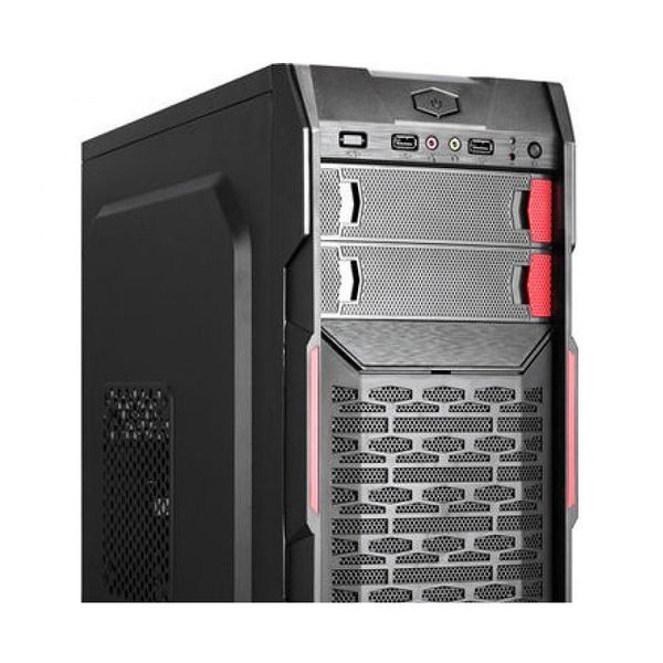 Корпус для компьютера Case Miditower ATX HPC B-09 Shiny Black+Red decoration, 550W, 12cm fan, 24 pin, 2xSATA cables, 1xUSB 3.0, 2xUSB 2.0 & Audio (carcasa/корпус) 31349 фото