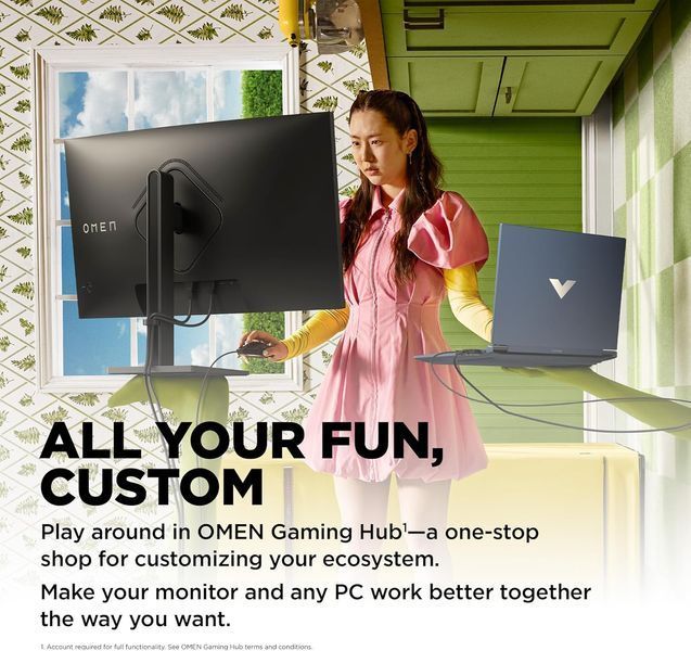 Monitor 31.5 HP OMEN 32c Black, Curved-VA, 2560x1440 WQHD, 165Hz, FreeSync, 1msGTG, 400cd, HDMI+DP 247281 DOXYTERRA.md foto