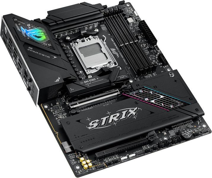 Placa de baza ASUS ROG STRIX B850-F GAMING WIFI AMD B850, AM5, Dual DDR5 8000+MHz, 2xPCIe 5.0 x16 slot, HDMI/DisplayPort, USB Type-C, SATA&PCIe RAID, 2xM.2 PCIe 5.0 x4, M.2 PCIe 4.0 x4, Wi-Fi 7 802.11be&BT 5,4, 2.5Gb Ethernet, Aura 33141 DOXYTERRA.md foto