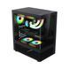 Case 1STPLAYER Mi7-A BLACK, ATX w/o PSU, Double Sided Panoramic Glass, Hybrid Side & Front TG Panels, F7R ARGB fan (2xBottom), F7 ARGB fan (1xRear), MB Synchro, 3.5&rdquo; HDD: 1+2.5&rdquo; SSD: 2, USB3.0*1+USB2.0*1+HD AUDIO, Bottom Mount PSU, SPCC 0.5mm, Black 33381 foto 4 DOXYTERRA.md