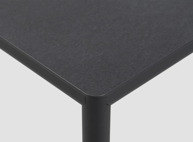 Masa Nardi PIAVE 140x80 antracite materia vern. antracite 50352.00.352 (Masa laminata HPL cu baza aluminiu pentru gradina exterior terasa balcon) 33060 DOXYTERRA.md foto
