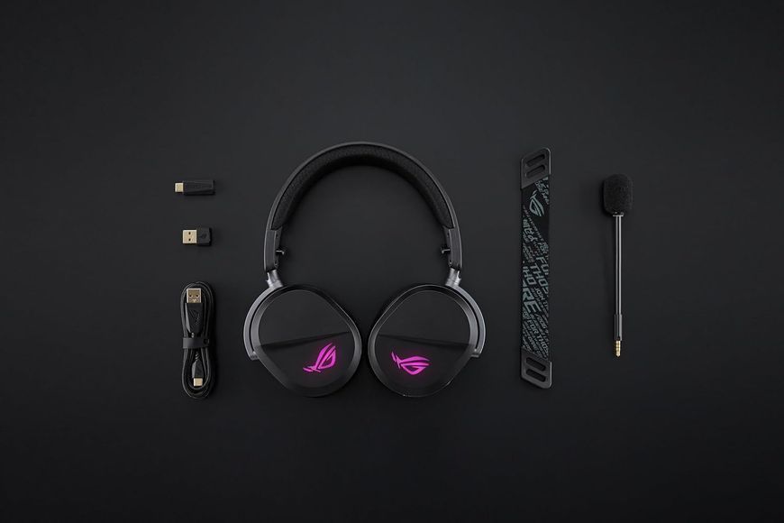 Casti gaming fara fir Gaming Wireless Headset Asus ROG Pelta A501 Black, 20000 Hz, 100 - 10000 Hz, RGB Effect, 90YH0410-BHUA00  262562 DOXYTERRA.md foto