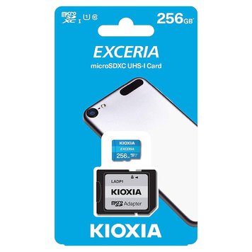 Card de memorie 256GB Kioxia Exceria LMEX1L256GG2 microSDHC (Toshiba), 100MB/s, (Class 10 UHS-I) + Adapter MicroSD-SD 30837 foto