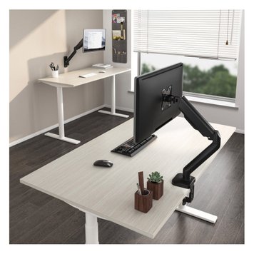 Suport pentru monitoare Brateck LDT46-C012 Spring-Assisted Monitor Arm, for 1 monitor, Clamp-on, 17"-32", Tilt Range +90° ~ -90°; Swivel Range +90° ~ -90°; Screeen Rotation 360°, VESA: 75x75, 100x100, Arm Extend: 450mm, Weight Capacity per screen 9 Kg (Br 30915 foto