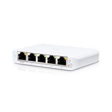 Коммутатор Ubiquiti UniFi Switch 5-ports (USW-Flex-Mini), 5x10/100/1000 Mbps RJ45 Ports, Powered by 802.3af/at PoE or USB Type C, Non-Blocking Throughput: 5 Gbps, Switching Capacity: 10 Gbps (retelistica switch/сетевой коммутатор) 28713 DOXYTERRA.md фото