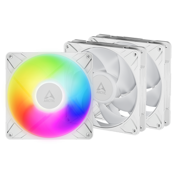 Вентилятор для корпуса Case/CPU FAN Arctic P14 Pro A-RGB White 3-PACK, A-RGB PWM Fan with Cable Splitter, 140x140x27 mm, 4-Pin-Connector + 4-Pin-Socket, 400-2500rpm, Airflow 110 cfm / 186 m3/h, ACFAN00321A 33530 DOXYTERRA.md фото
