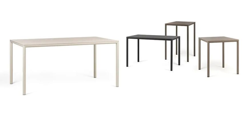 Masa Nardi PIAVE 80 corda materia vern. corda 49869.00.369 (Masa laminata HPL cu baza aluminiu pentru gradina exterior terasa balcon) 33071 DOXYTERRA.md foto